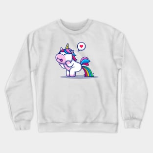 Cute Unicorn Poop Rainbow Crewneck Sweatshirt